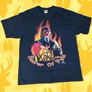 Vintage 1998 WWF Kane Bearer of Pain T-Shirt Alstyle Tag XL